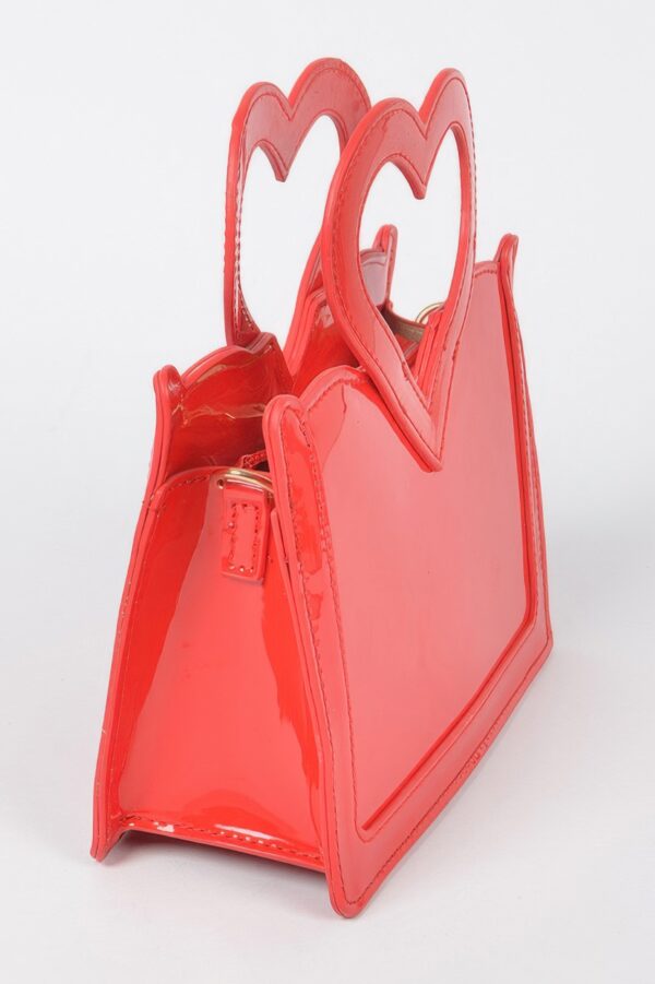 Enamel Top Handle Mini Bag – Glossy Structured Silhouette