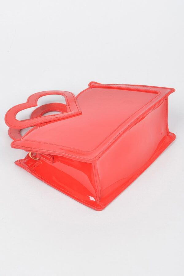Enamel Top Handle Mini Bag – Glossy Structured Silhouette