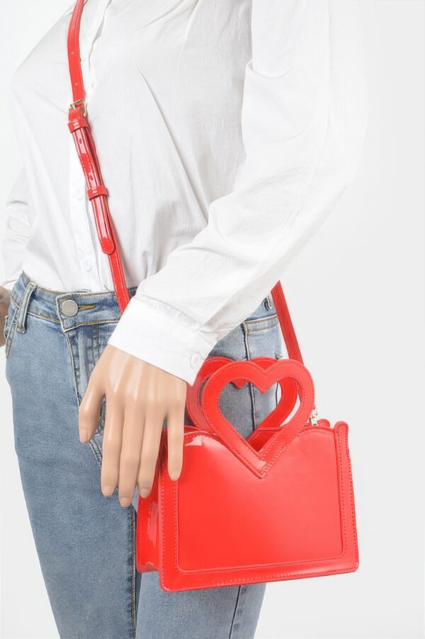 Enamel Top Handle Mini Bag – Glossy Structured Silhouette