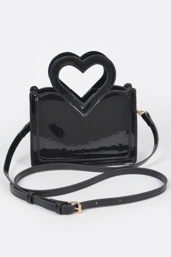 Enamel Top Handle Mini Bag – Glossy Structured Silhouette