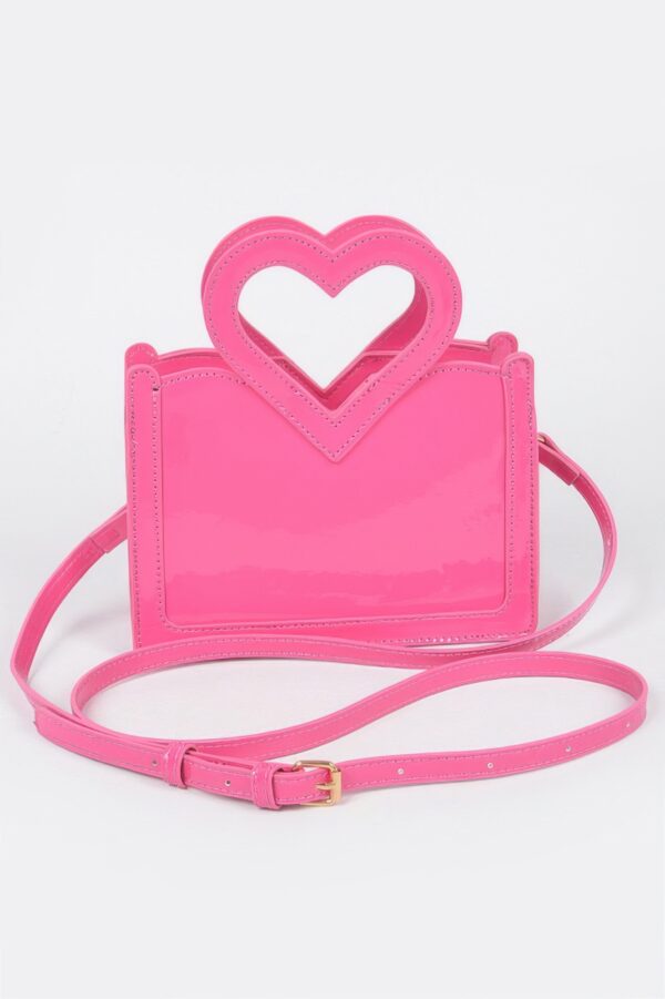Enamel Top Handle Mini Bag – Glossy Structured Silhouette