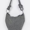 Rhinestone Shoulder Bag with Mixed Metal Trim