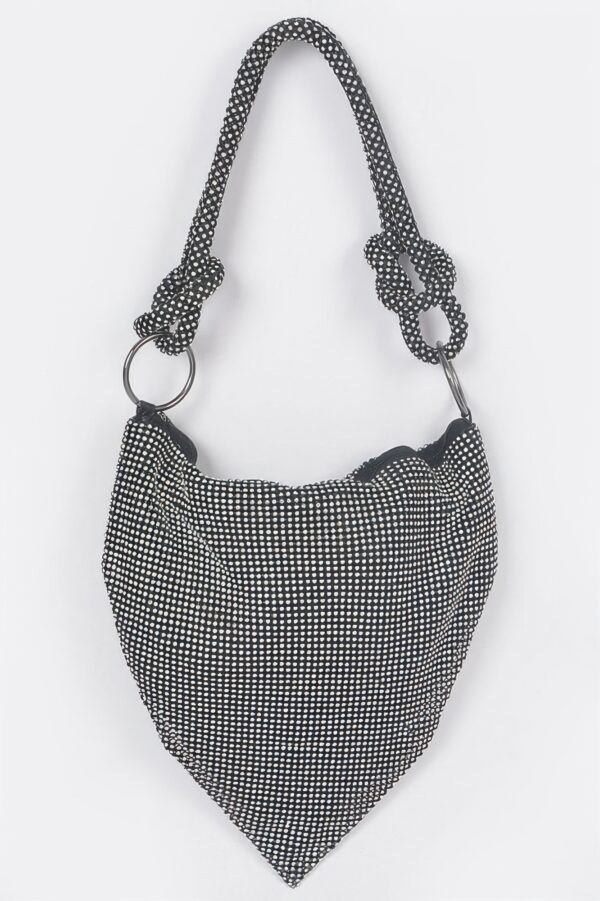 Rhinestone Shoulder Bag with Mixed Metal Trim