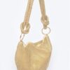 Rhinestone Shoulder Bag with Mixed Metal Trim