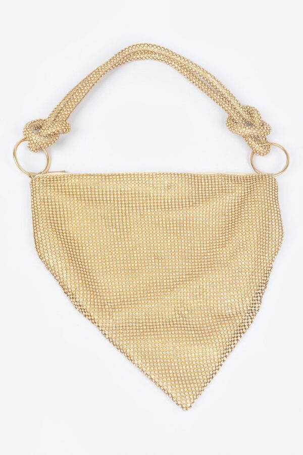 Rhinestone Shoulder Bag with Mixed Metal Trim