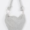 Rhinestone Shoulder Bag with Mixed Metal Trim