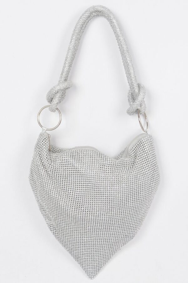 Rhinestone Shoulder Bag with Mixed Metal Trim
