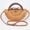 Handmade Bamboo Wide Clutch – Open Weave Neutral