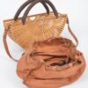 Handmade Bamboo Wide Clutch – Open Weave Neutral