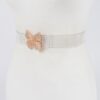 Rhinestone Butterfly Transparent PVC Waist Belt