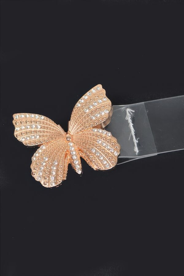Rhinestone Butterfly Transparent PVC Waist Belt