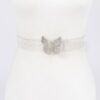 Rhinestone Butterfly Transparent PVC Waist Belt