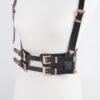 Faux Leather Harness with Structured Silhouette