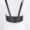 Faux Leather Harness with Structured Silhouette