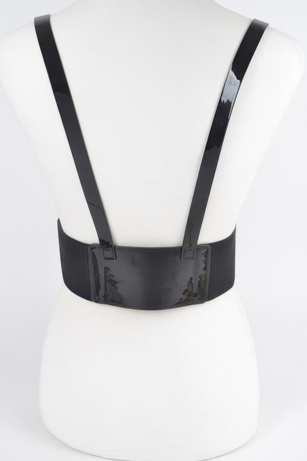 Faux Leather Harness with Structured Silhouette