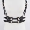 Faux Leather Harness with Structured Silhouette