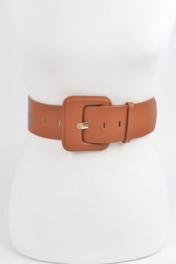 Faux Leather Wide Waist Belt – Sculpting Silhouette