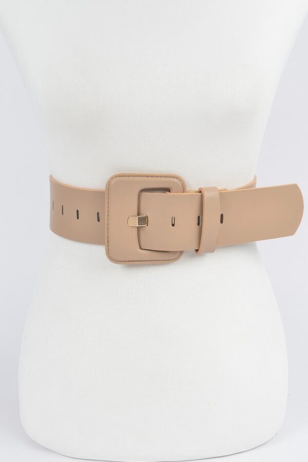 Faux Leather Wide Waist Belt – Sculpting Silhouette