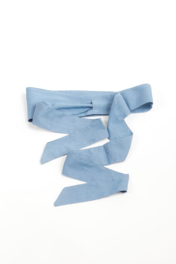 Denim Ribbon Belt – Oversized Tie Bow Accent