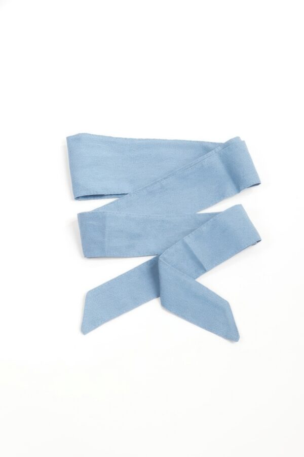 Denim Ribbon Belt – Oversized Tie Bow Accent