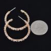Rectangle Stone Hoop Earrings – Geometric Hoops