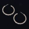 Rectangle Stone Hoop Earrings – Geometric Hoops