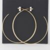 Oversized Metal-Dipped Hoop Earrings