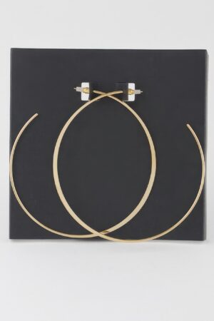 Oversized Metal-Dipped Hoop Earrings