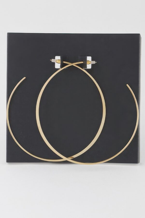 Oversized Metal-Dipped Hoop Earrings
