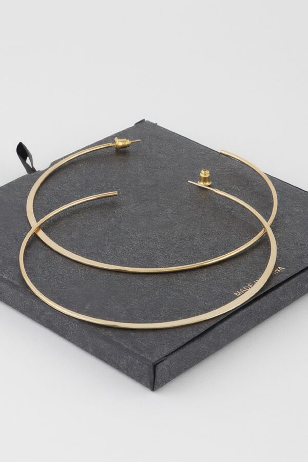 Oversized Metal-Dipped Hoop Earrings
