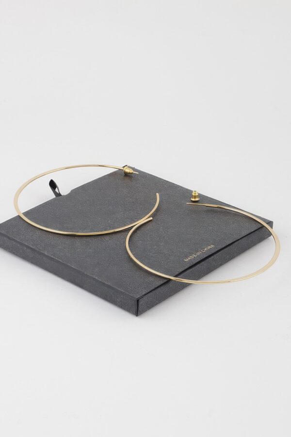 Oversized Metal-Dipped Hoop Earrings