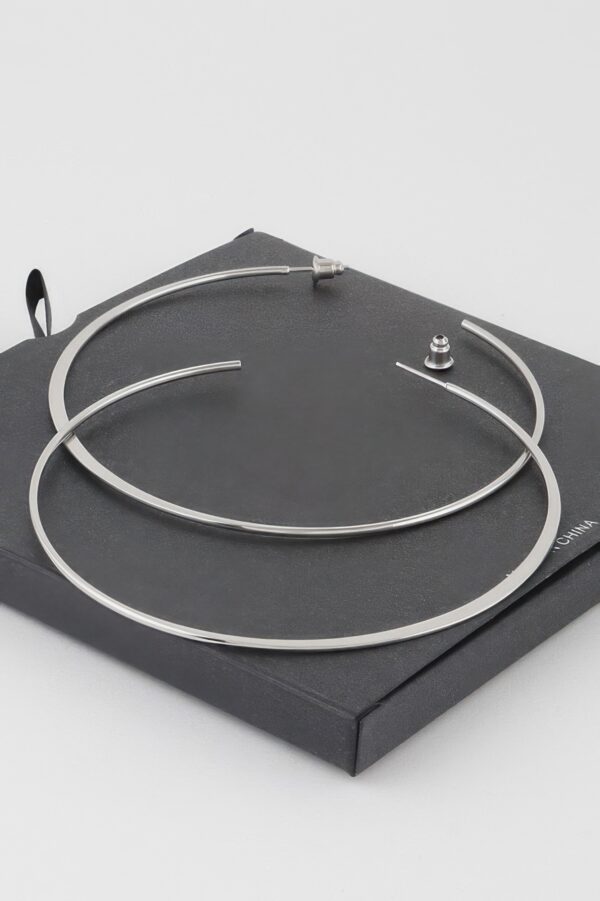 Oversized Metal-Dipped Hoop Earrings