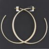 Oversized Flat Hoop Earrings – Polished Metal