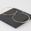 Oversized Flat Hoop Earrings – Polished Metal