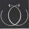 Oversized Flat Hoop Earrings – Polished Metal