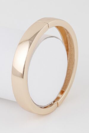 Sculptural Clip Cuff Bracelet – Polished Metallic