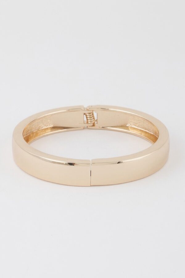 Sculptural Clip Cuff Bracelet – Polished Metallic