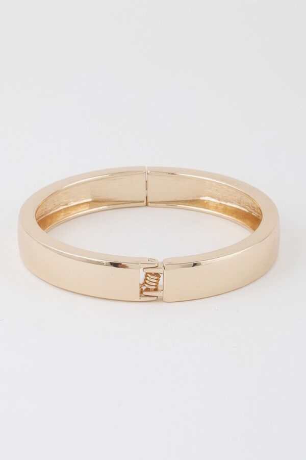 Sculptural Clip Cuff Bracelet – Polished Metallic