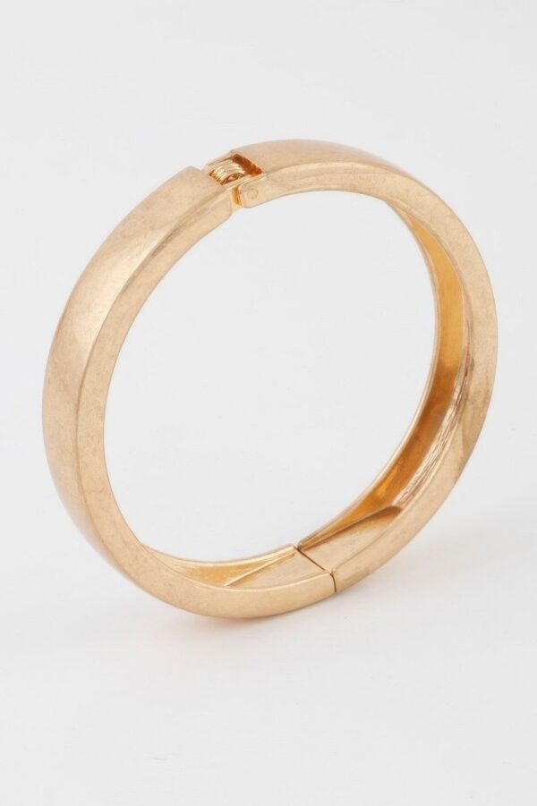 Sculptural Clip Cuff Bracelet – Polished Metallic