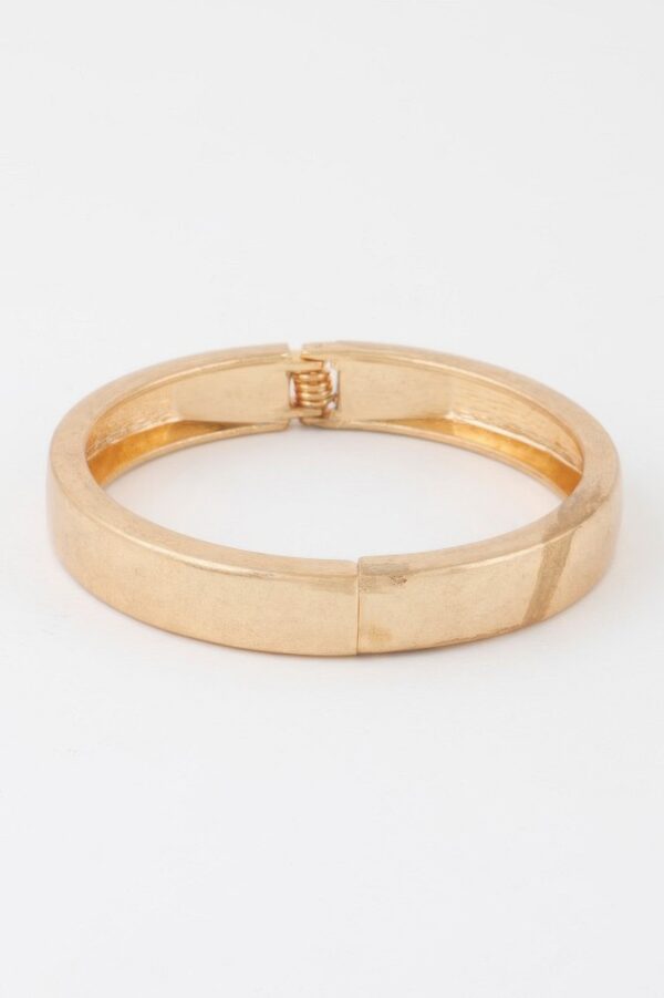 Sculptural Clip Cuff Bracelet – Polished Metallic
