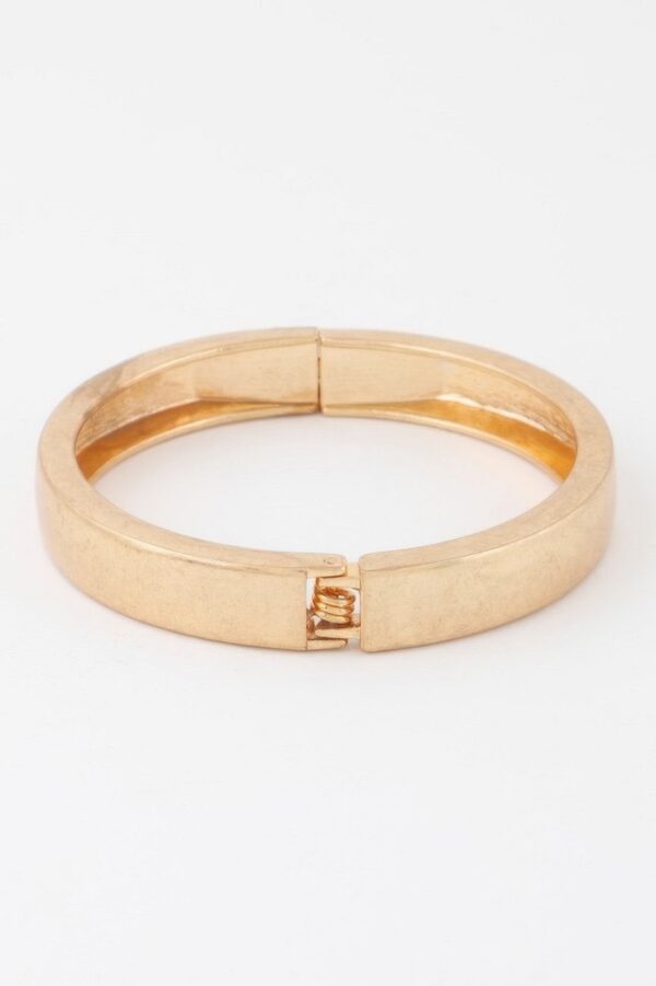 Sculptural Clip Cuff Bracelet – Polished Metallic