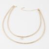 Double-Row Jewel Coil Necklace – Sculptural Shine