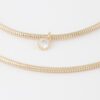 Double-Row Jewel Coil Necklace – Sculptural Shine