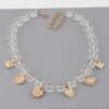 Clear Bead Charm Necklace – Delicate Transparent Design