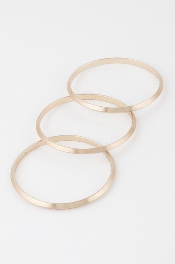 Triple Flat Bracelet – Polished Stacked Bangle