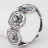 Vintage Stone Plate Cuff Bracelet – Polished Centerpiece