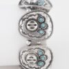 Vintage Stone Plate Cuff Bracelet – Polished Centerpiece