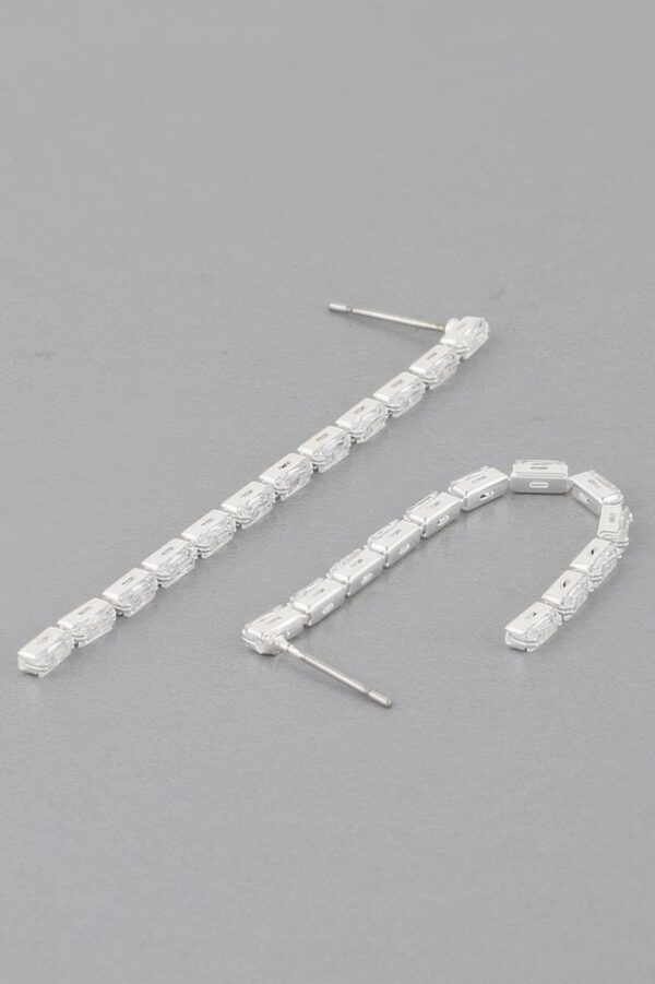 Crystal Bar Drop Earrings – Slim Crystal-Encrusted Bar