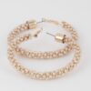 Wide Jeweled Hoop Earrings – Oversized Sparkle Hoops
