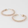 Wide Jeweled Hoop Earrings – Oversized Sparkle Hoops